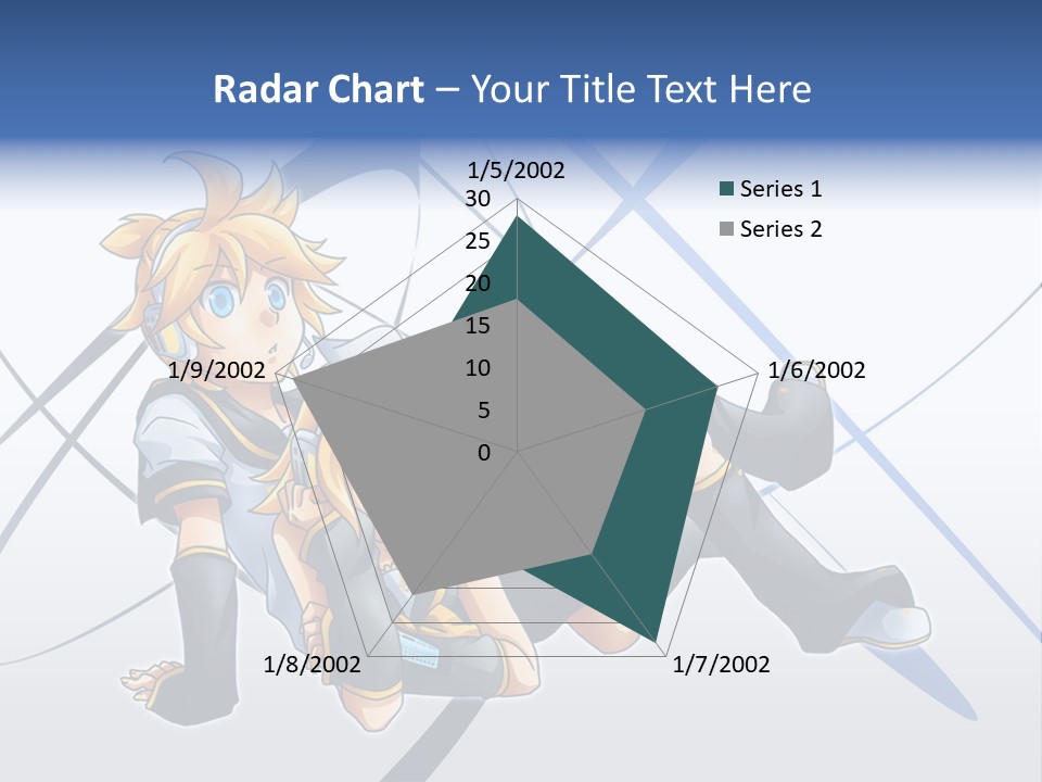 A Couple Of Anime Characters Laying On Top Of Each Other PowerPoint Template