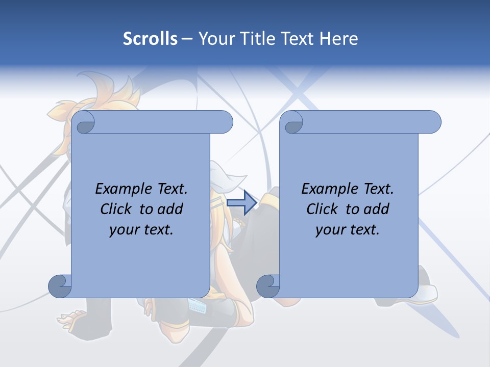 A Couple Of Anime Characters Laying On Top Of Each Other PowerPoint Template