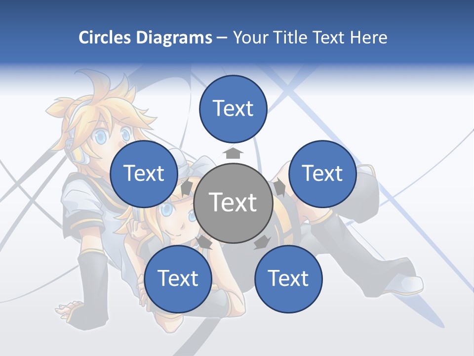 A Couple Of Anime Characters Laying On Top Of Each Other PowerPoint Template