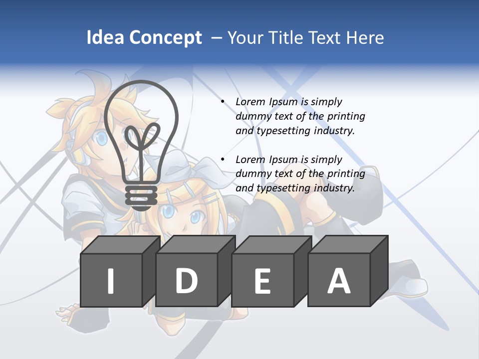 A Couple Of Anime Characters Laying On Top Of Each Other PowerPoint Template