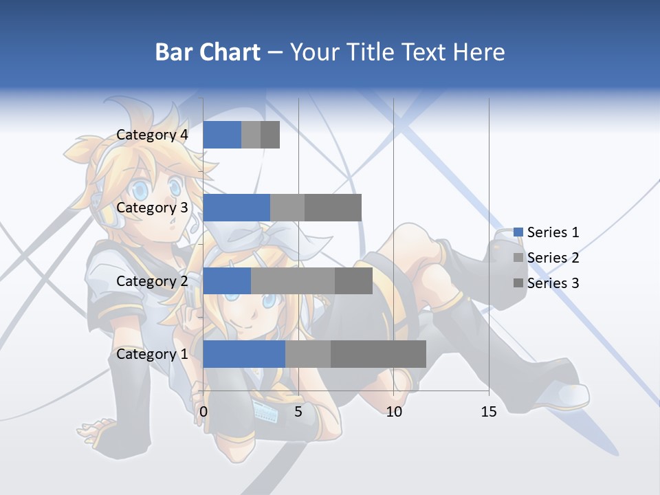 A Couple Of Anime Characters Laying On Top Of Each Other PowerPoint Template