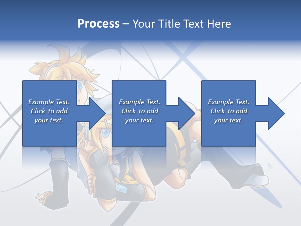 A Couple Of Anime Characters Laying On Top Of Each Other PowerPoint Template