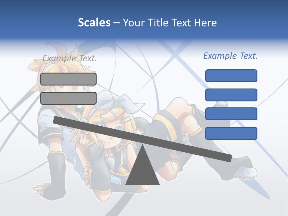 A Couple Of Anime Characters Laying On Top Of Each Other PowerPoint Template