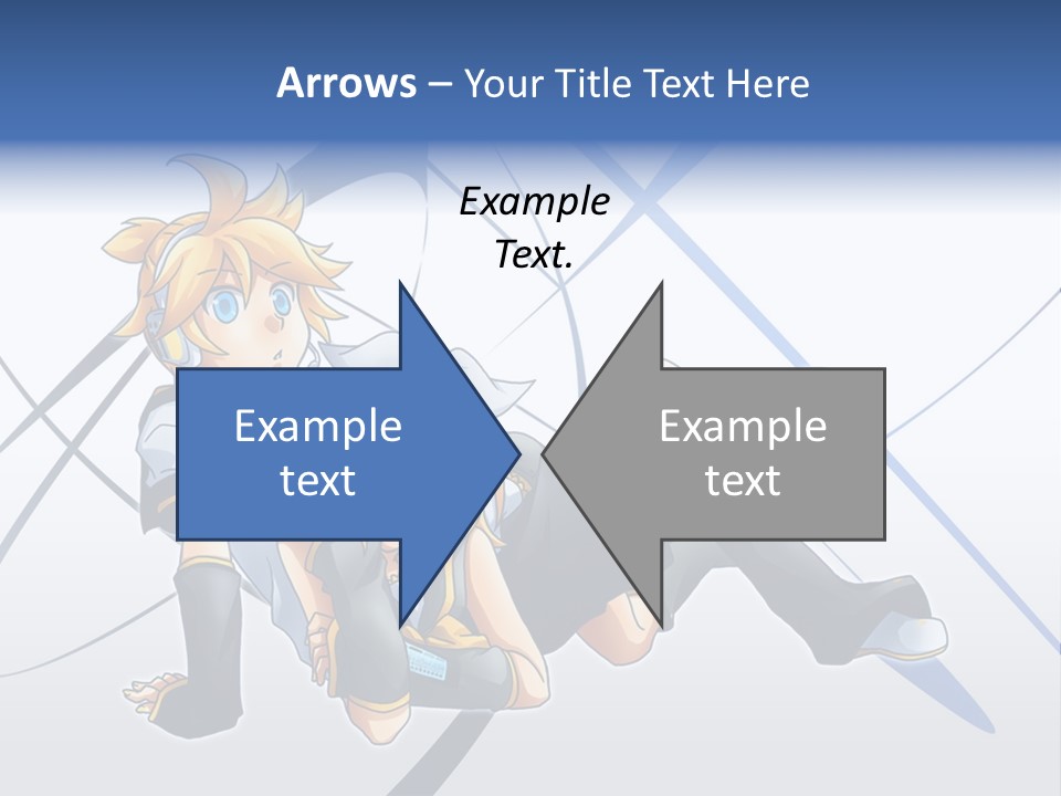 A Couple Of Anime Characters Laying On Top Of Each Other PowerPoint Template
