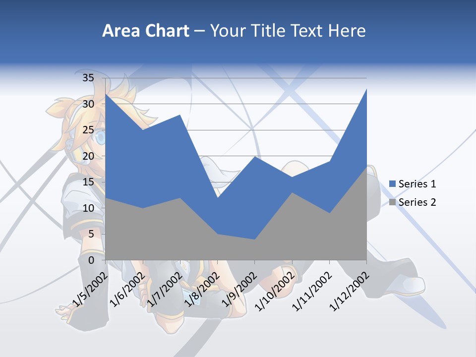 A Couple Of Anime Characters Laying On Top Of Each Other PowerPoint Template
