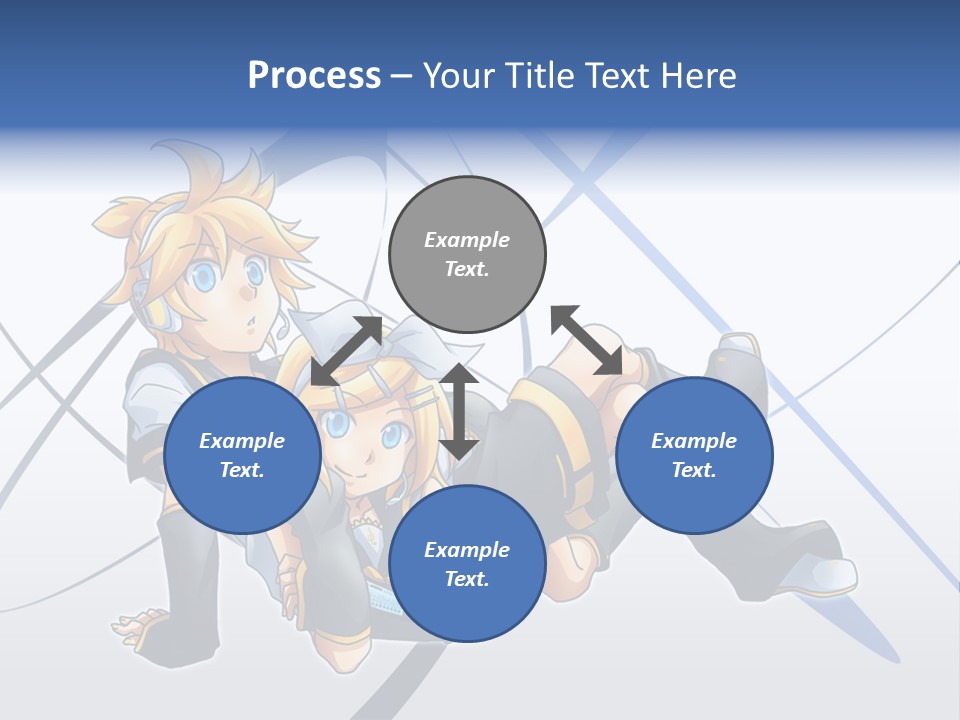 A Couple Of Anime Characters Laying On Top Of Each Other PowerPoint Template