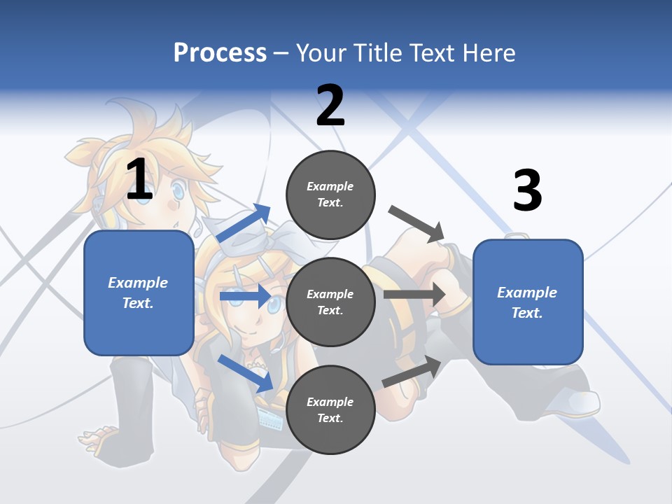 A Couple Of Anime Characters Laying On Top Of Each Other PowerPoint Template