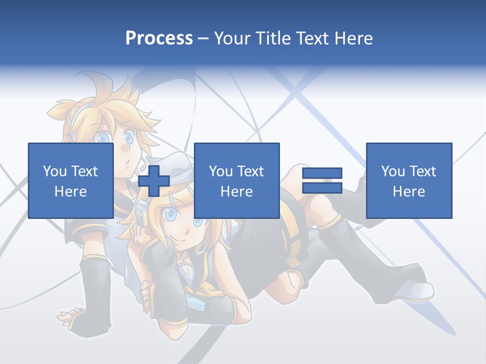 A Couple Of Anime Characters Laying On Top Of Each Other PowerPoint Template