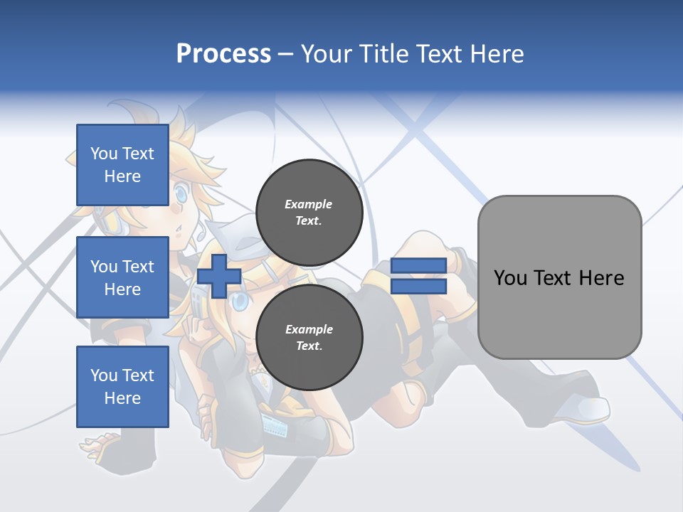 A Couple Of Anime Characters Laying On Top Of Each Other PowerPoint Template