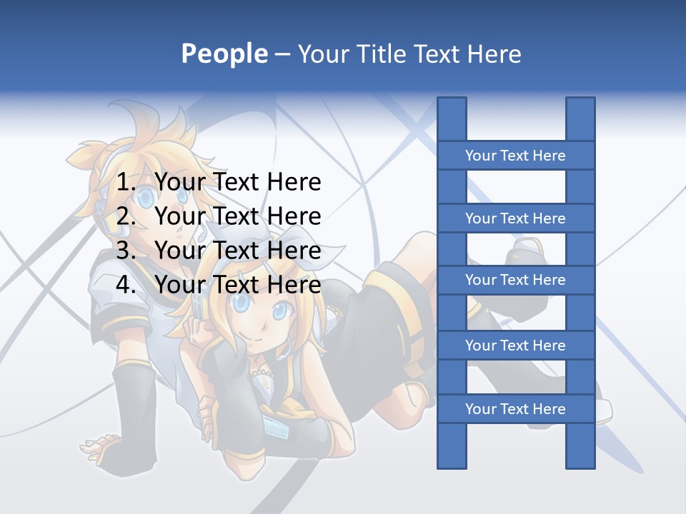 A Couple Of Anime Characters Laying On Top Of Each Other PowerPoint Template