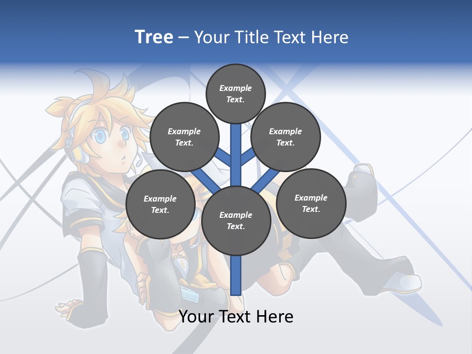 A Couple Of Anime Characters Laying On Top Of Each Other PowerPoint Template