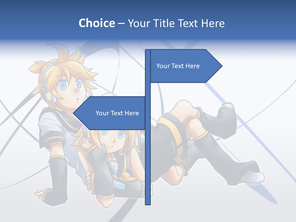 A Couple Of Anime Characters Laying On Top Of Each Other PowerPoint Template