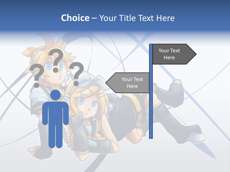 A Couple Of Anime Characters Laying On Top Of Each Other PowerPoint Template