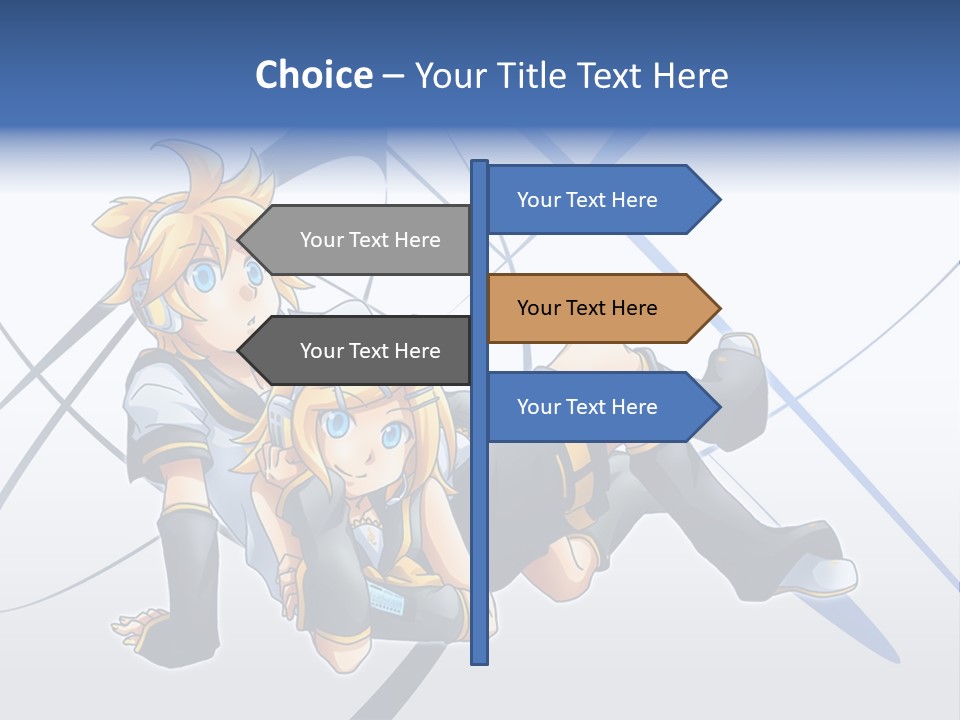 A Couple Of Anime Characters Laying On Top Of Each Other PowerPoint Template