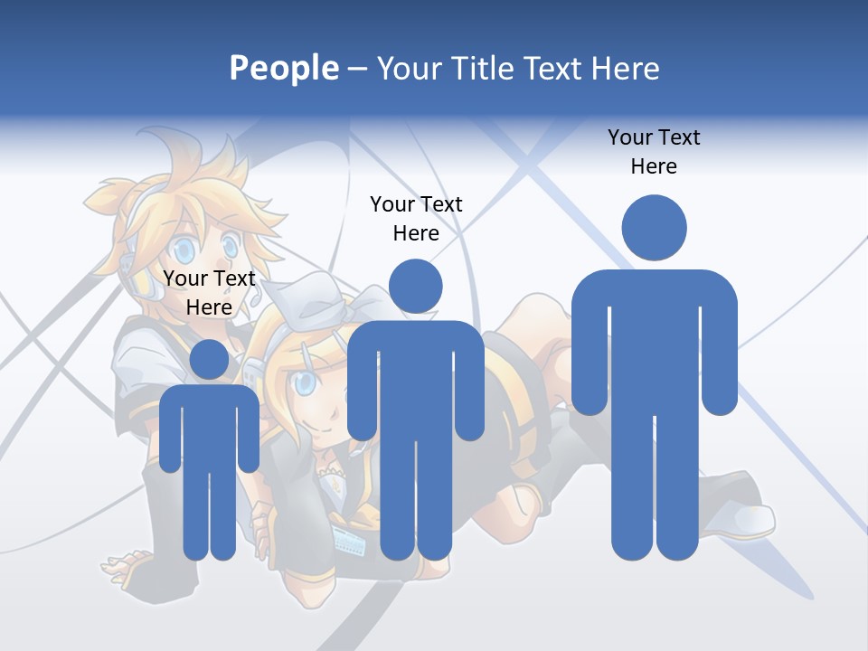 A Couple Of Anime Characters Laying On Top Of Each Other PowerPoint Template