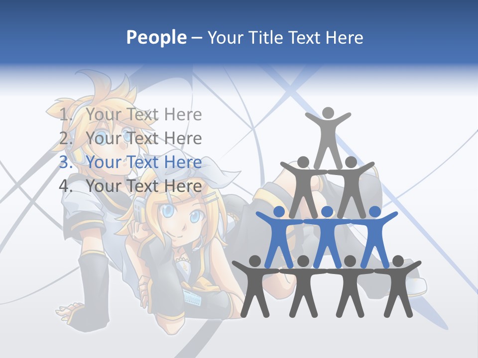 A Couple Of Anime Characters Laying On Top Of Each Other PowerPoint Template