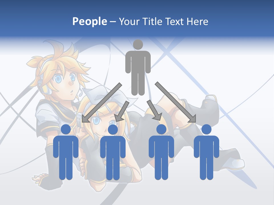 A Couple Of Anime Characters Laying On Top Of Each Other PowerPoint Template