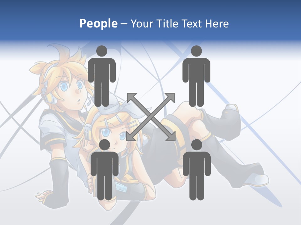 A Couple Of Anime Characters Laying On Top Of Each Other PowerPoint Template