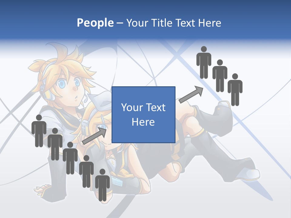 A Couple Of Anime Characters Laying On Top Of Each Other PowerPoint Template