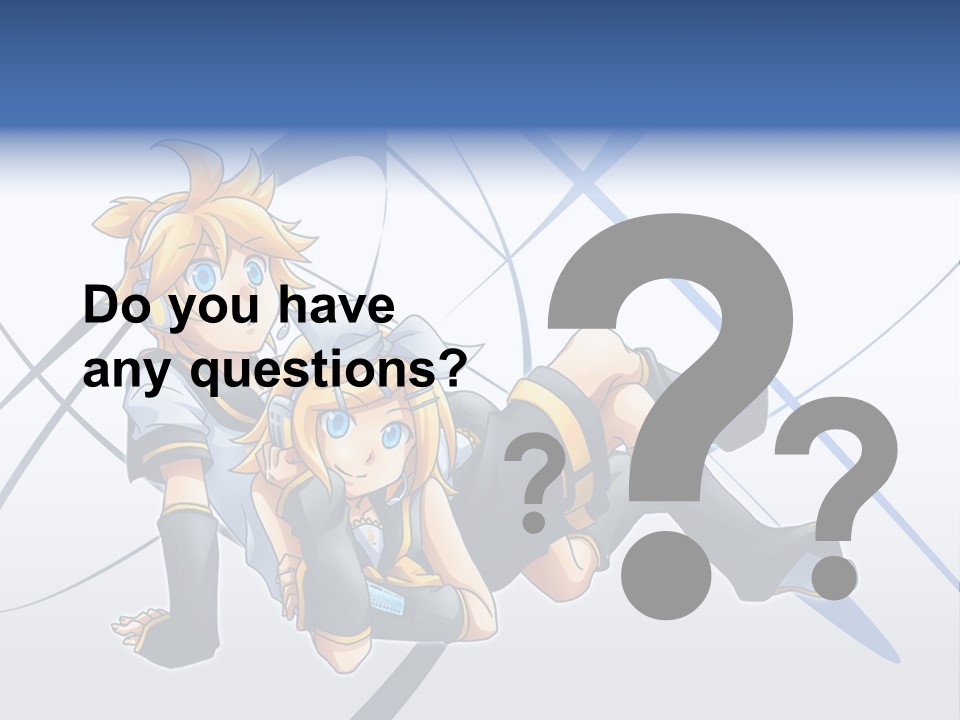 A Couple Of Anime Characters Laying On Top Of Each Other PowerPoint Template