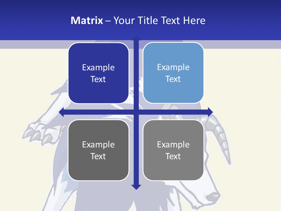 A Picture Of A Wolf With A Blue Background PowerPoint Template