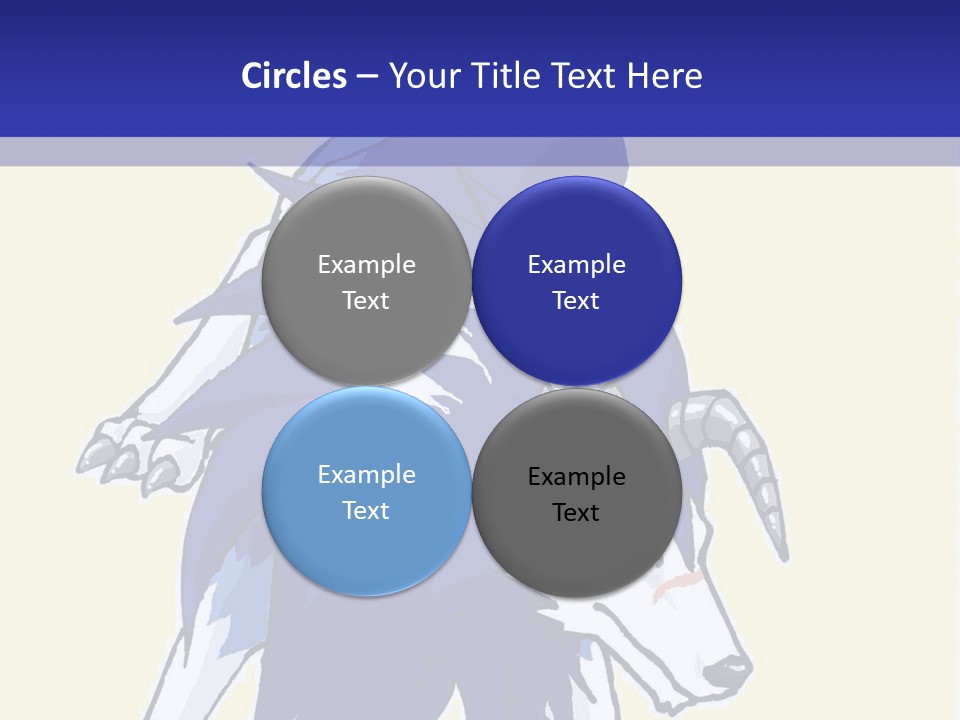 A Picture Of A Wolf With A Blue Background PowerPoint Template