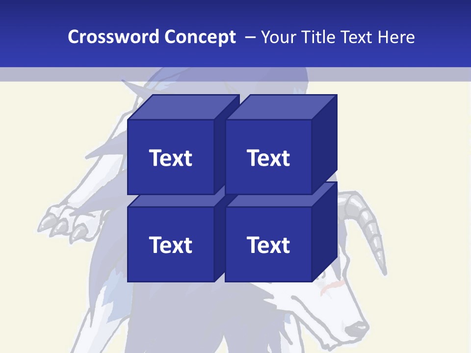 A Picture Of A Wolf With A Blue Background PowerPoint Template