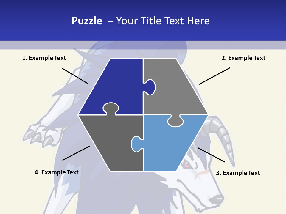 A Picture Of A Wolf With A Blue Background PowerPoint Template