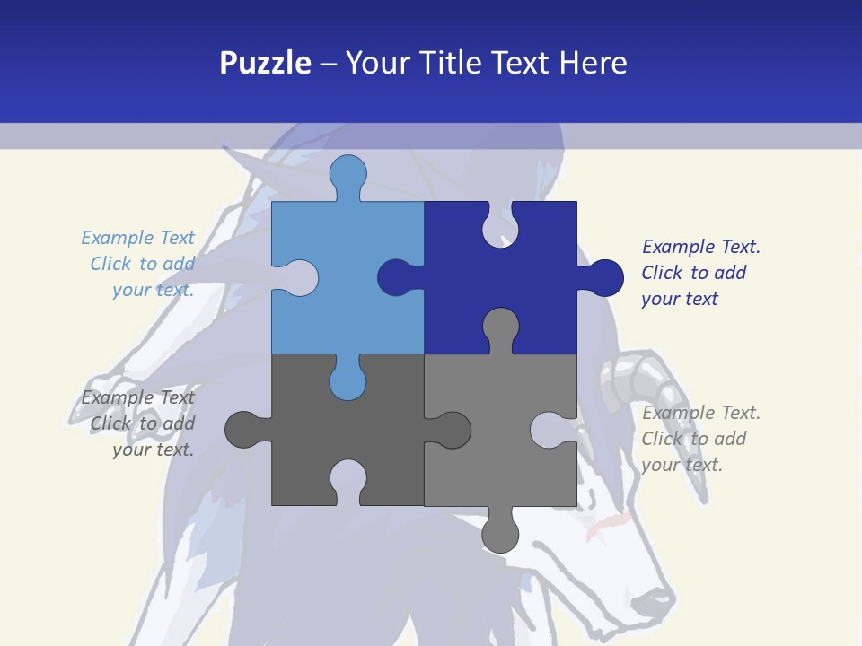 A Picture Of A Wolf With A Blue Background PowerPoint Template