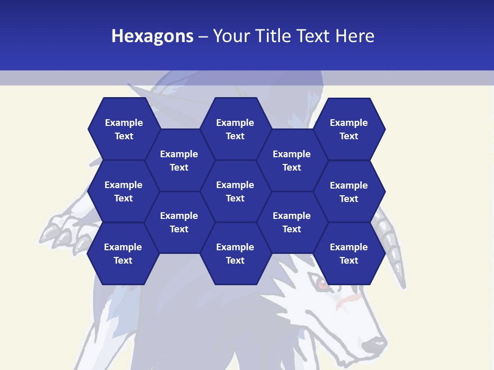 A Picture Of A Wolf With A Blue Background PowerPoint Template