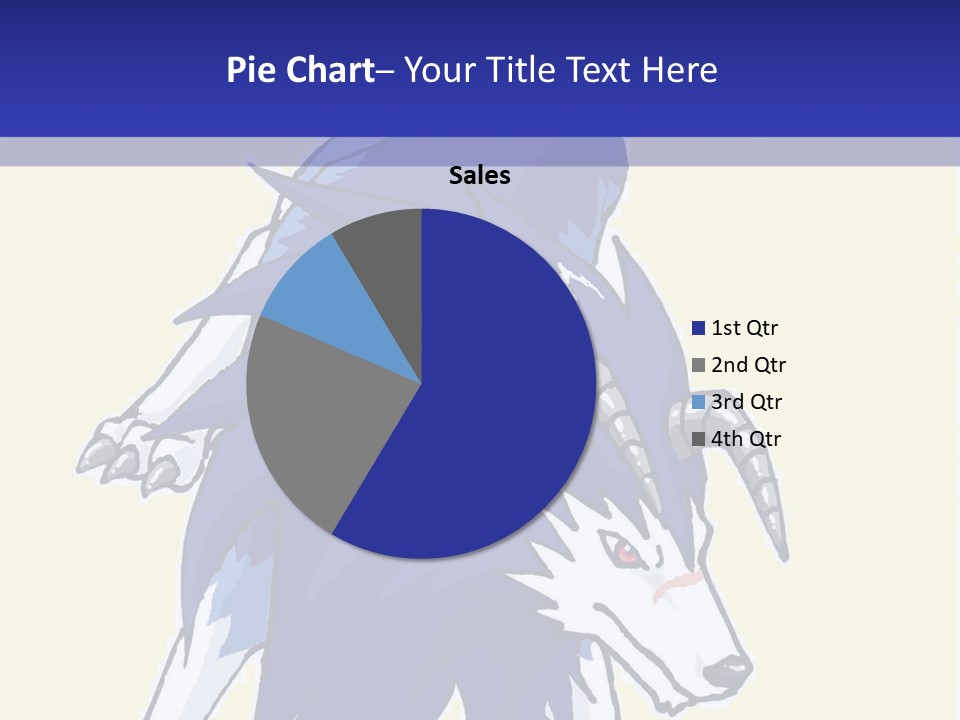 A Picture Of A Wolf With A Blue Background PowerPoint Template