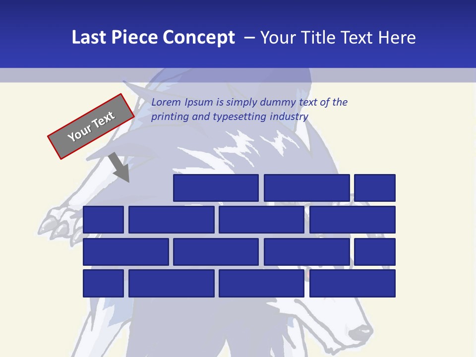 A Picture Of A Wolf With A Blue Background PowerPoint Template