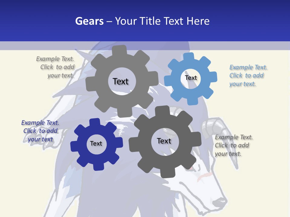 A Picture Of A Wolf With A Blue Background PowerPoint Template