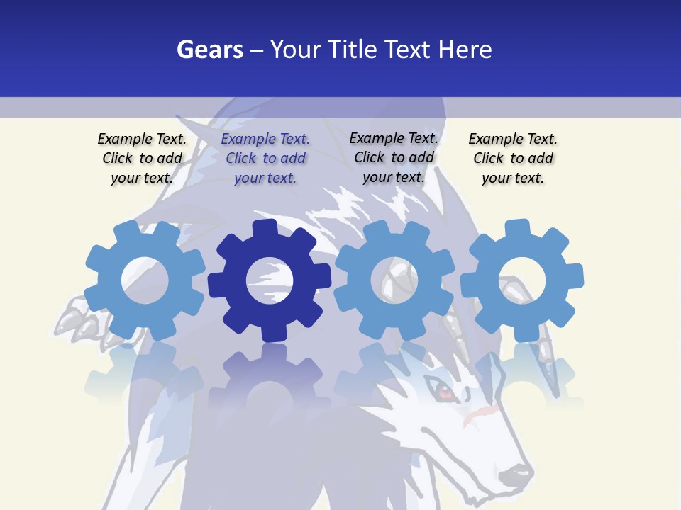 A Picture Of A Wolf With A Blue Background PowerPoint Template