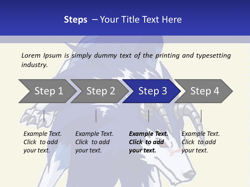 A Picture Of A Wolf With A Blue Background PowerPoint Template