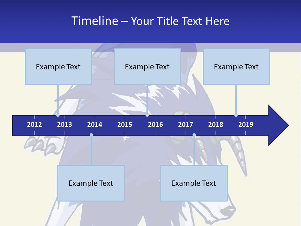 A Picture Of A Wolf With A Blue Background PowerPoint Template