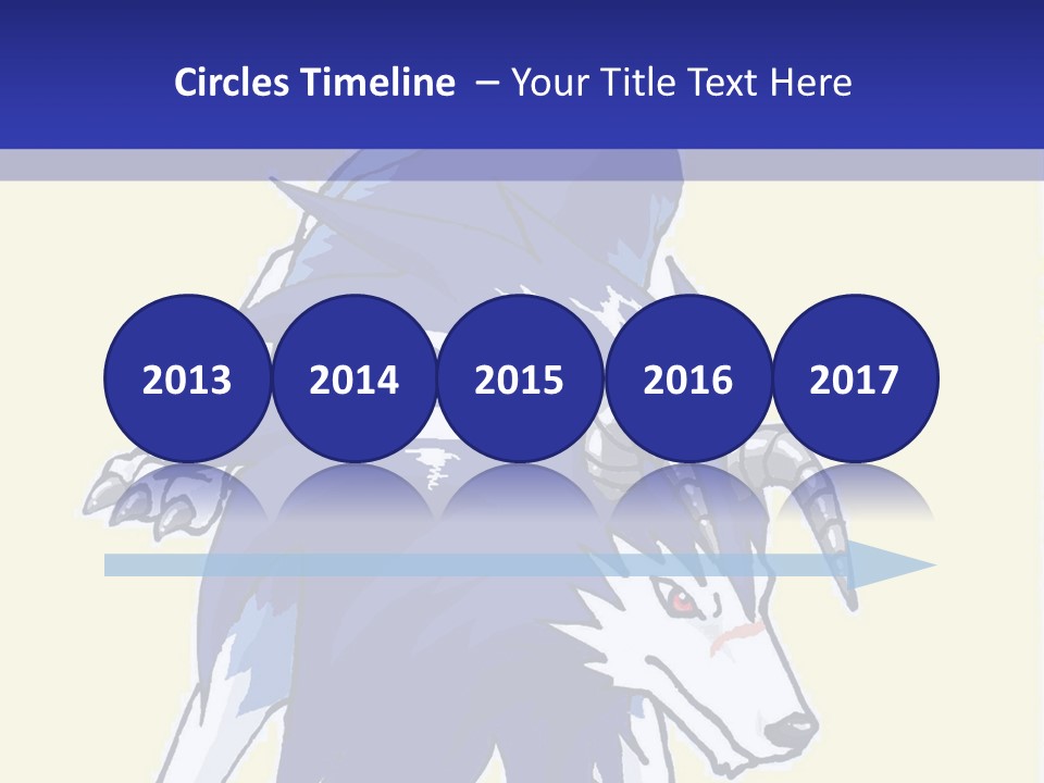 A Picture Of A Wolf With A Blue Background PowerPoint Template