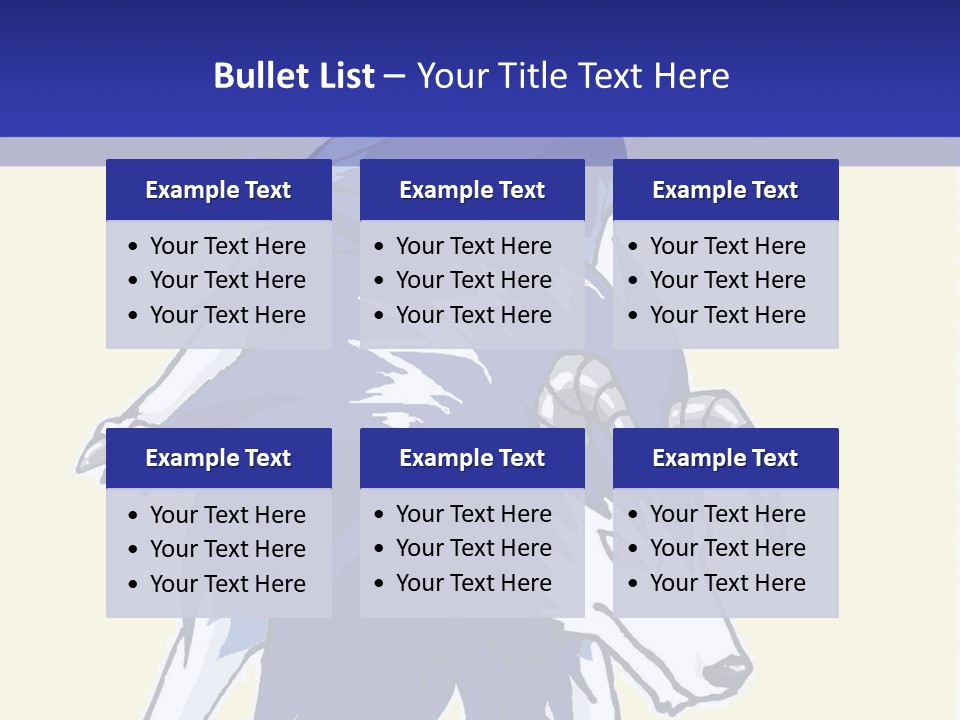 A Picture Of A Wolf With A Blue Background PowerPoint Template