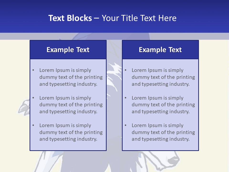 A Picture Of A Wolf With A Blue Background PowerPoint Template
