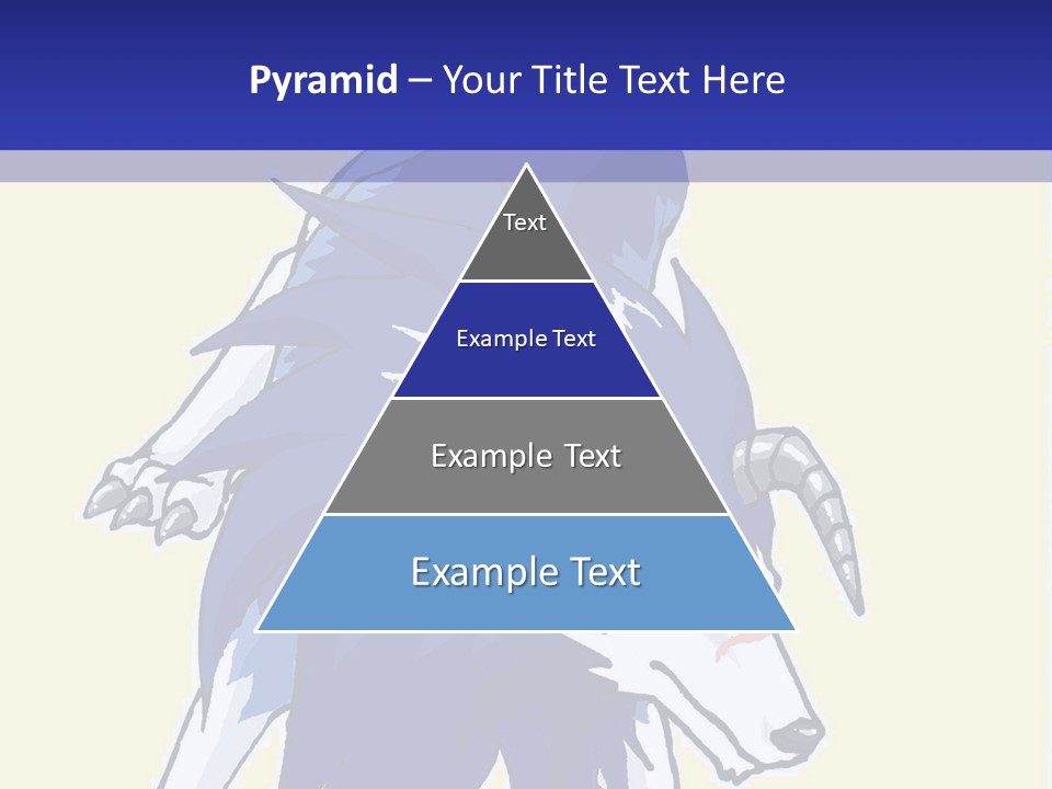 A Picture Of A Wolf With A Blue Background PowerPoint Template