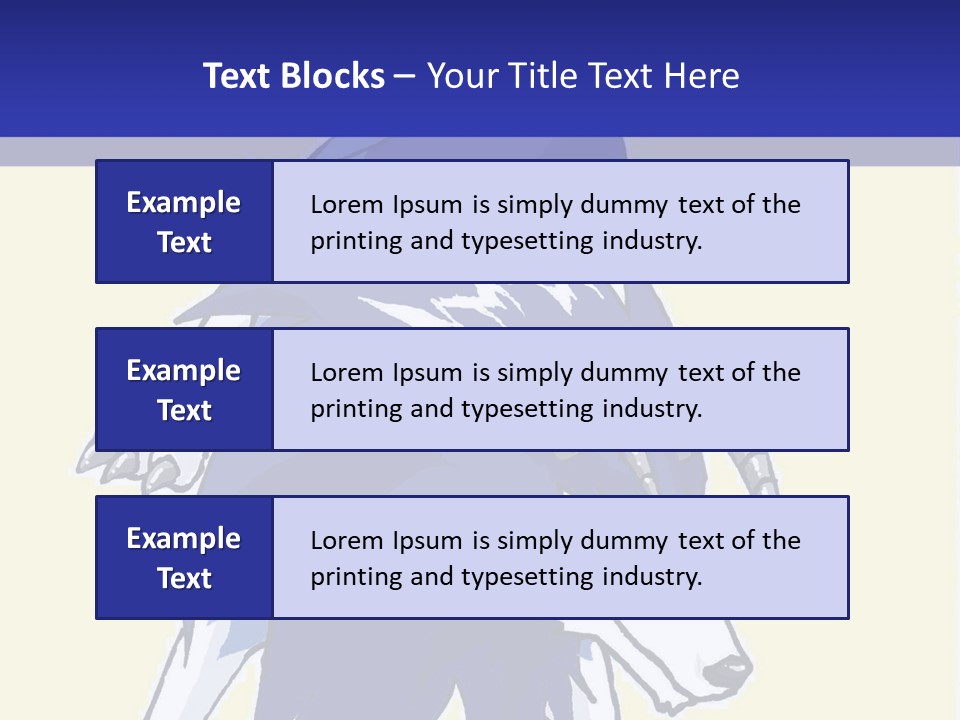 A Picture Of A Wolf With A Blue Background PowerPoint Template