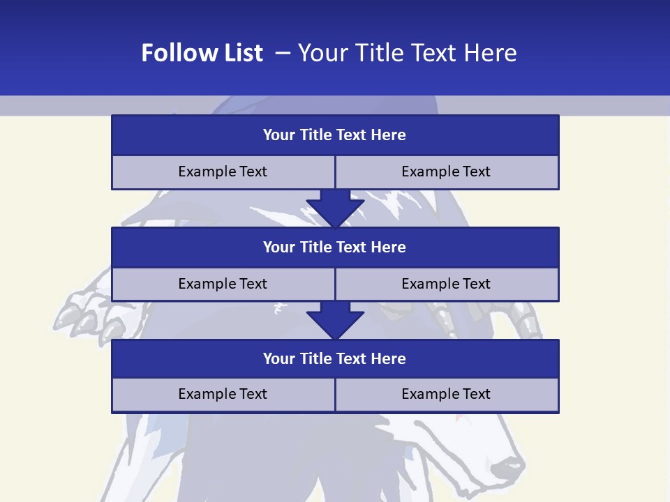 A Picture Of A Wolf With A Blue Background PowerPoint Template