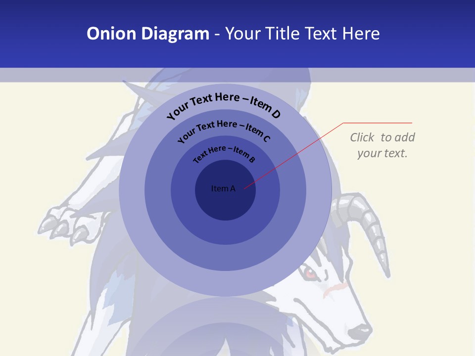 A Picture Of A Wolf With A Blue Background PowerPoint Template