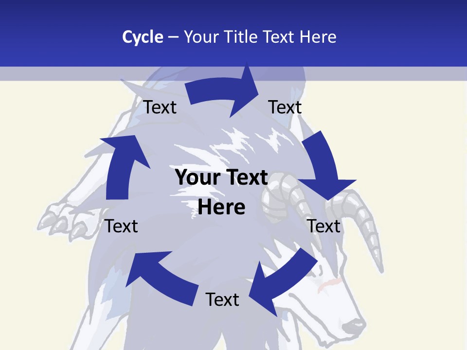 A Picture Of A Wolf With A Blue Background PowerPoint Template