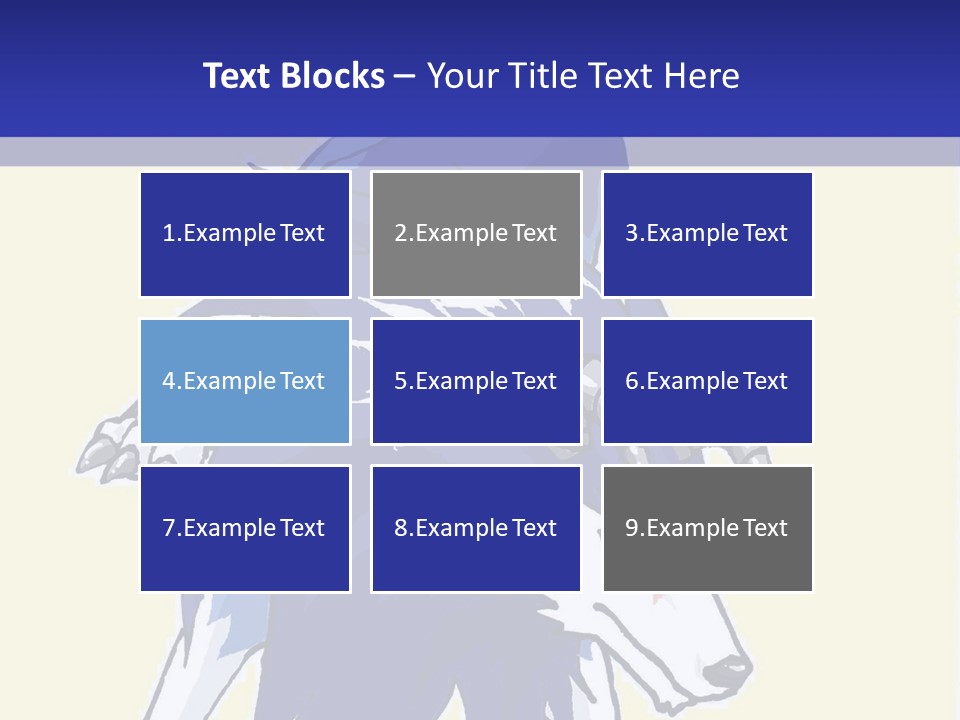 A Picture Of A Wolf With A Blue Background PowerPoint Template