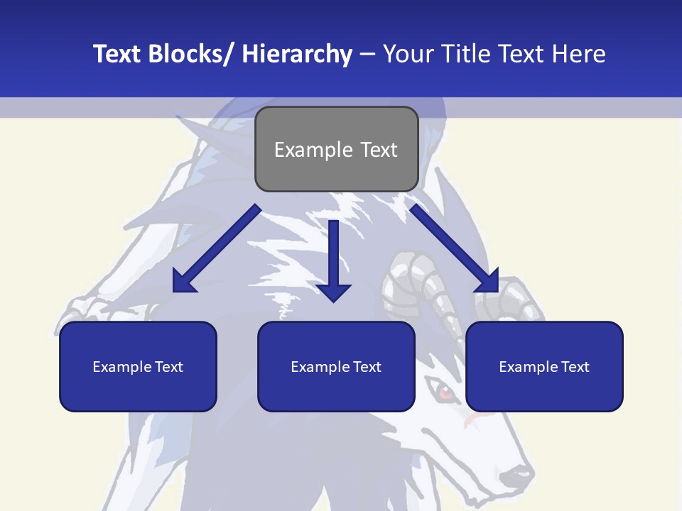 A Picture Of A Wolf With A Blue Background PowerPoint Template