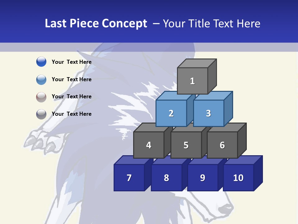 A Picture Of A Wolf With A Blue Background PowerPoint Template