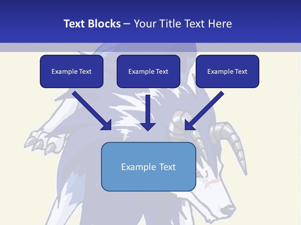 A Picture Of A Wolf With A Blue Background PowerPoint Template