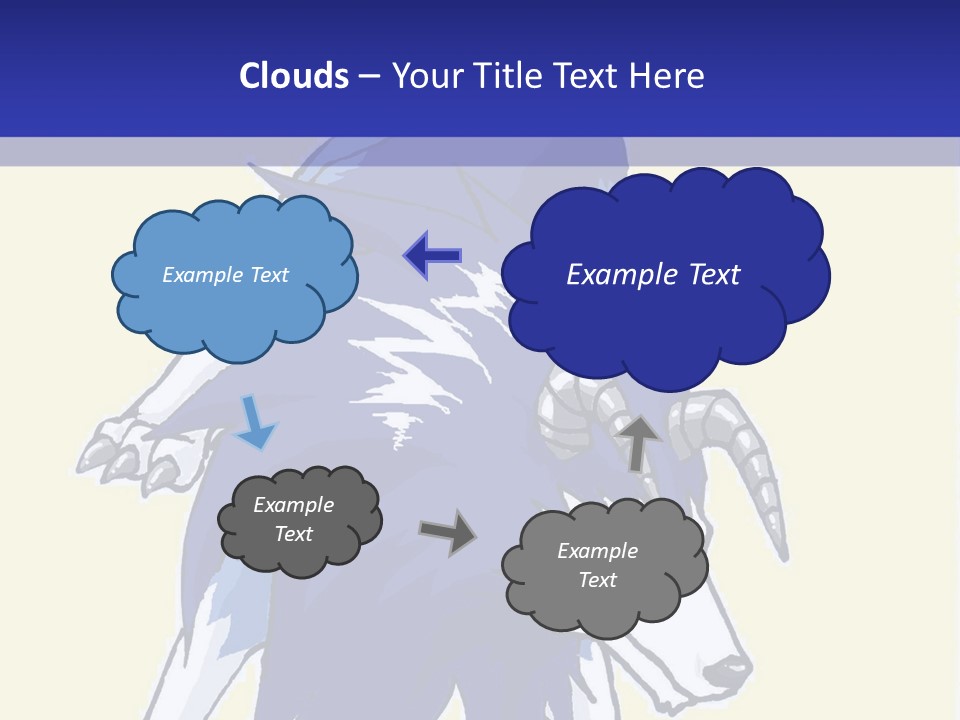 A Picture Of A Wolf With A Blue Background PowerPoint Template
