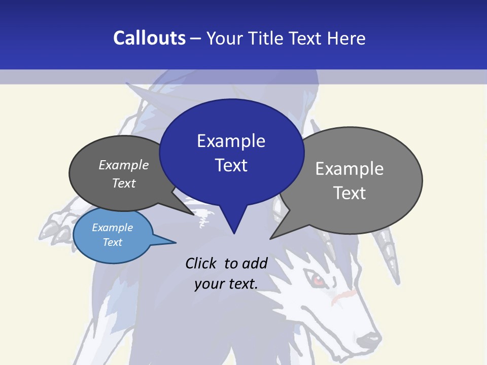 A Picture Of A Wolf With A Blue Background PowerPoint Template